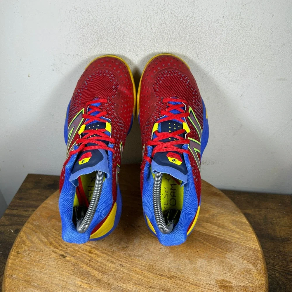New Balance Fresh Foam Lav V2 Men Tennis Shoes Red Blue Yellow MCHLAVU2 Size 7